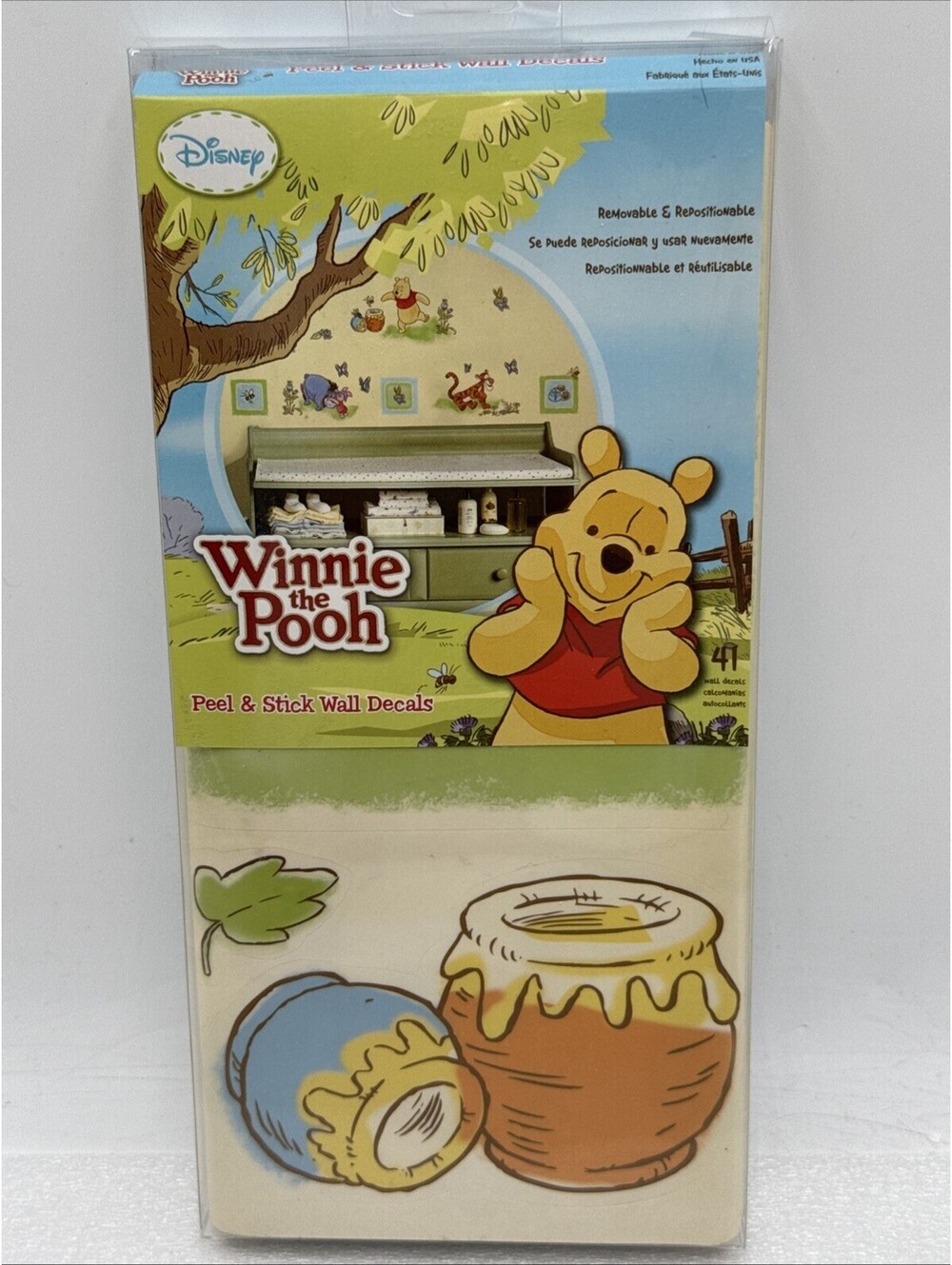 Winnie the Pooh Peel and Stick York Wall 41 Decals Disney Baby’s Room Removable